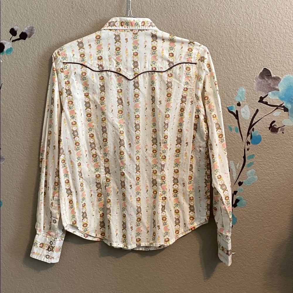 Twenty X r floral long sleeve western pearl snap button down shirt L - Picture 3 of 7